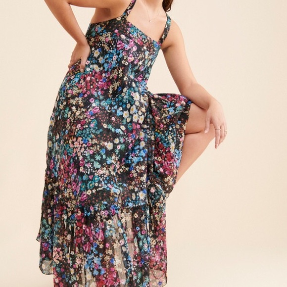 Anthropologie Geisha Designs Organdy floral gown dress - Picture 3 of 10